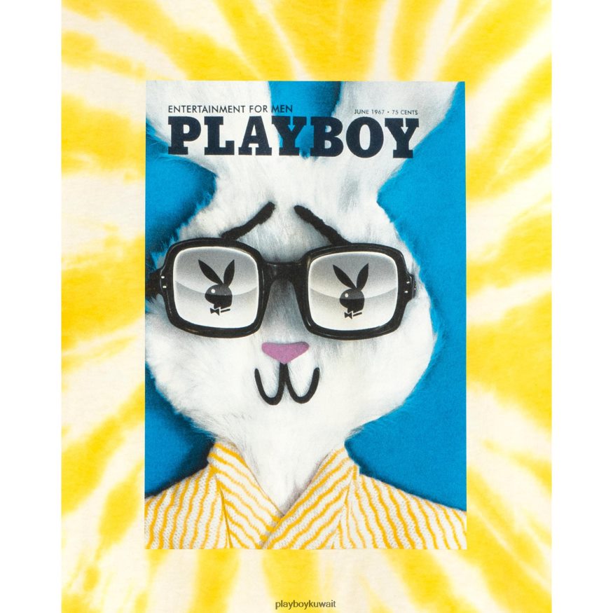 Playboy رجال يونيو 1967 تي شيرت مصبوغ بغطاء R820R229 ملابس إبداعي