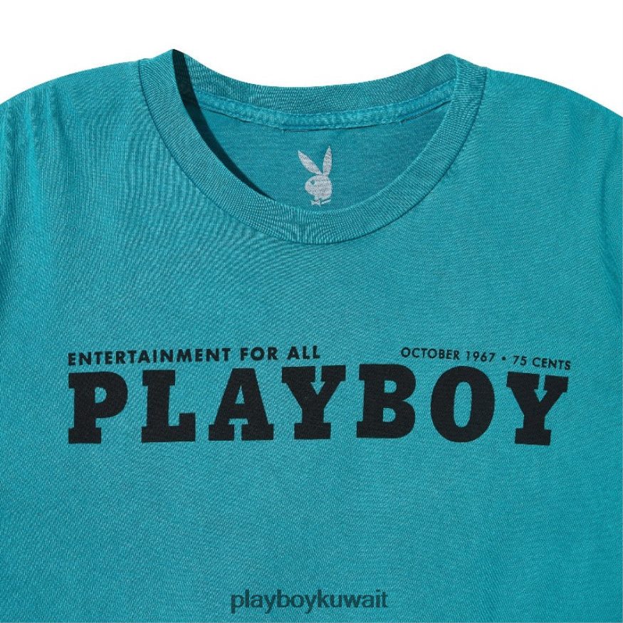 Playboy رجال أكتوبر 1967 تي شيرت بغطاء مغسول R820R295 ملابس إبداعي
