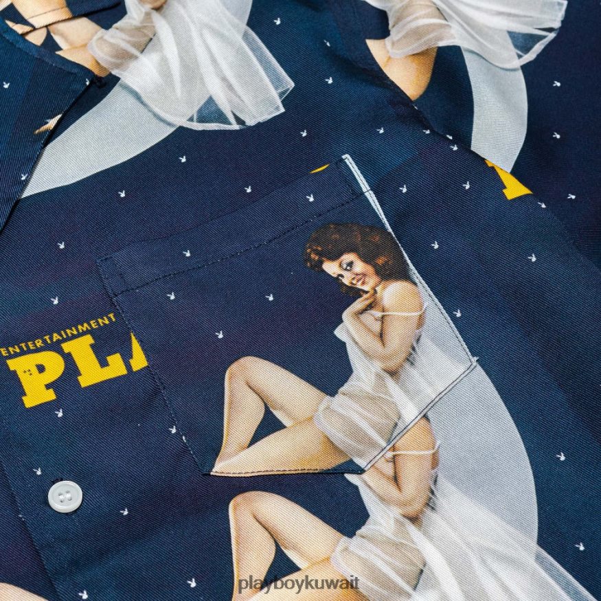 Playboy رجال قميص معسكر سوللاند ديسمبر 1973 R820R189 ملابس القوات البحرية