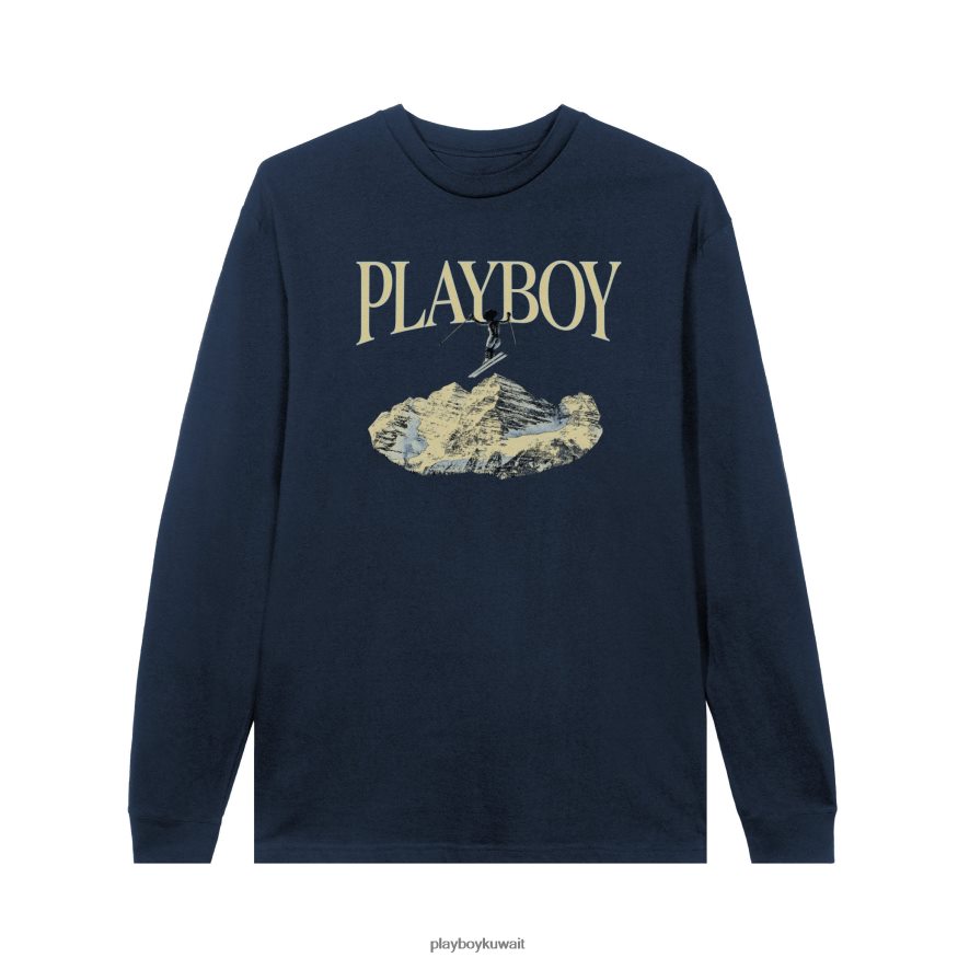 Playboy رجال التزلج بأكمام طويلة الفذ. هولي كوك من بنات الشتاء 1984 R820R107 ملابس القوات البحرية