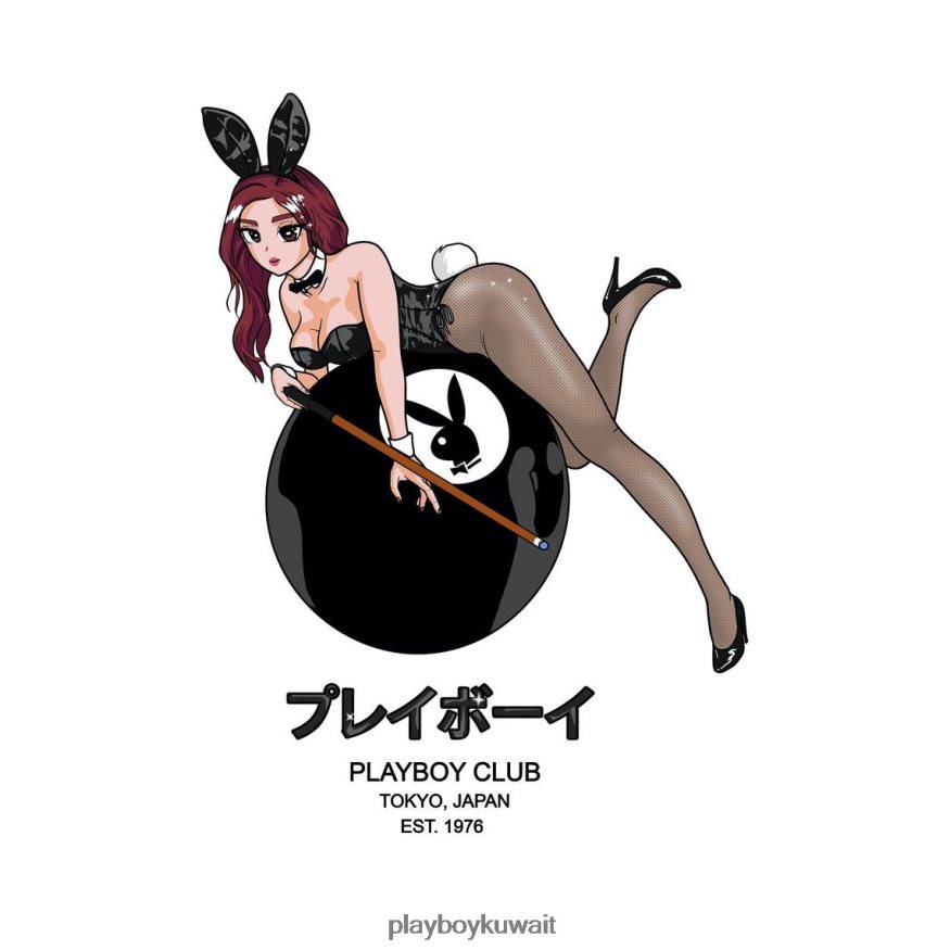 Playboy رجال 8-صبغة ربطة عنق تي شيرت نادي طوكيو R820R99 ملابس إبداعي