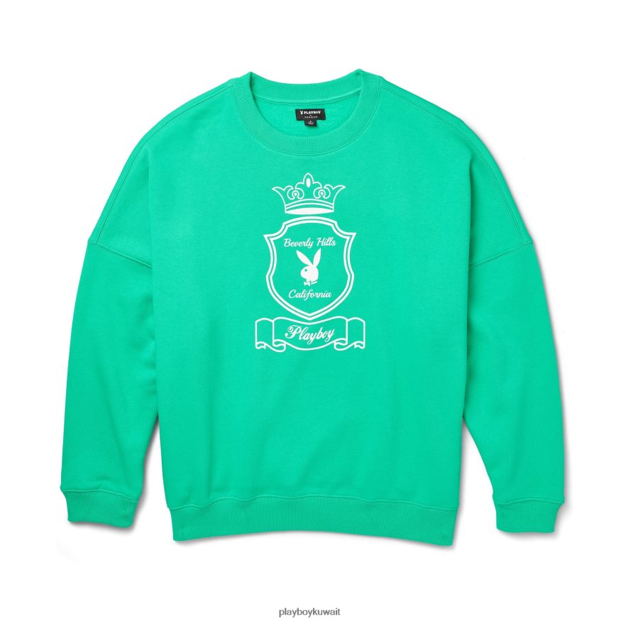 Playboy نحيف أرنب هيلز Crewneck R820R1156 ملابس هولي الأخضر