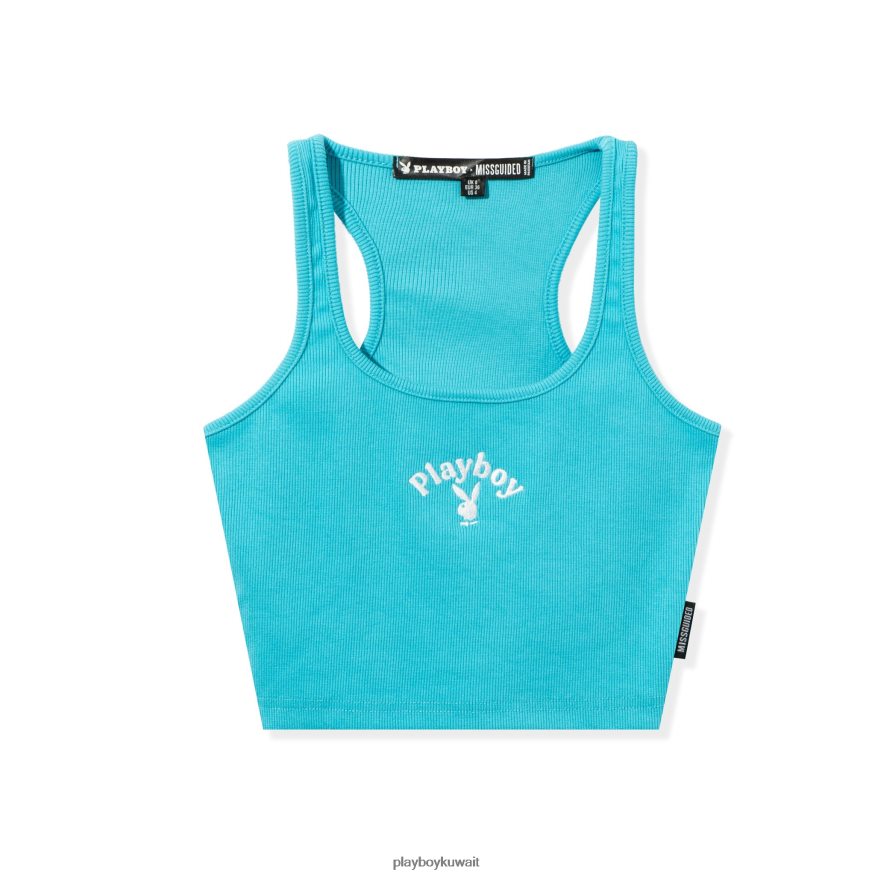 Playboy نحيف دبابة متسابق كلاسيكية مقصوصة R820R1036 ملابس أزرق