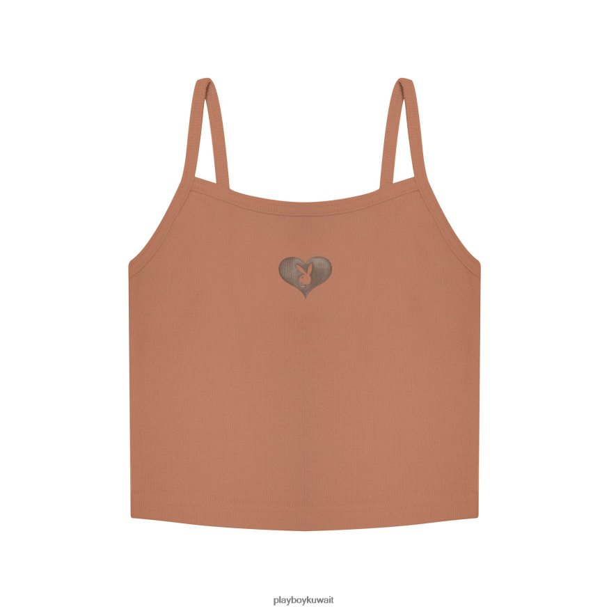 Playboy نحيف قمة كامي مربوطة على شكل قلب أرنب R820R1040 ملابس فرو القندس