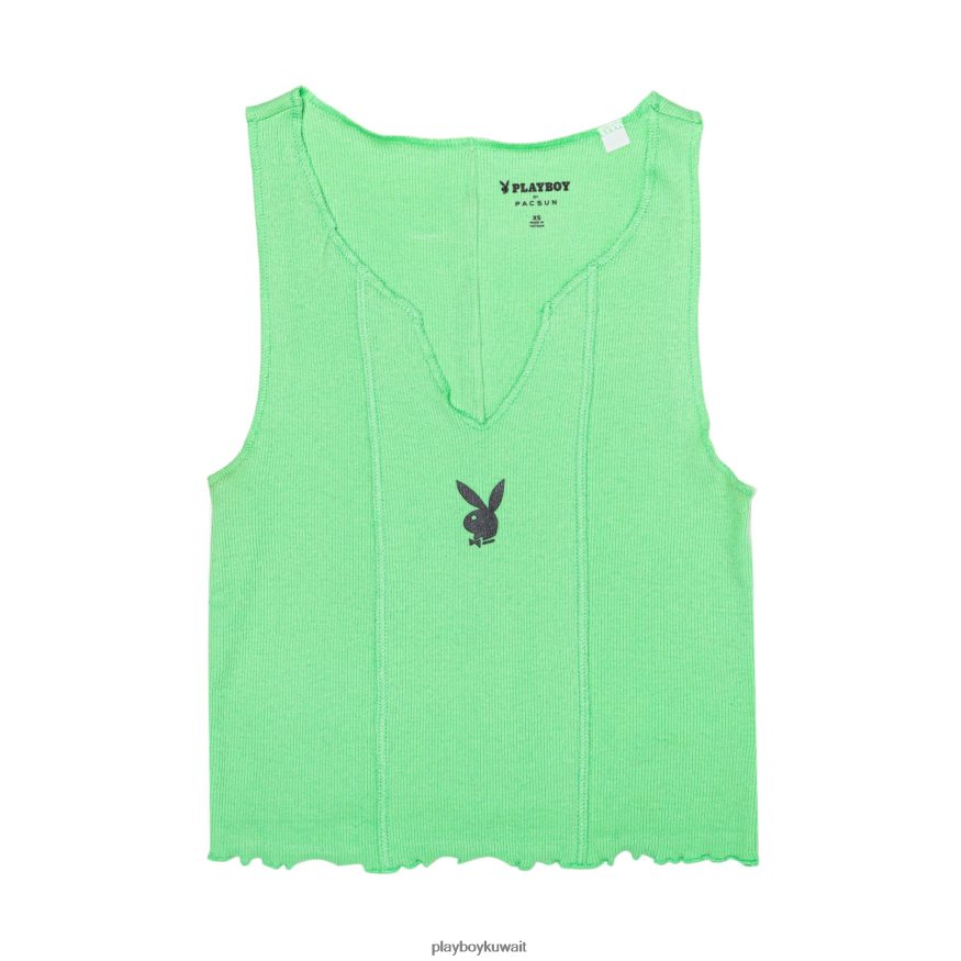Playboy نحيف أعلى دبابة ديي R820R1049 ملابس الباستيل الأخضر