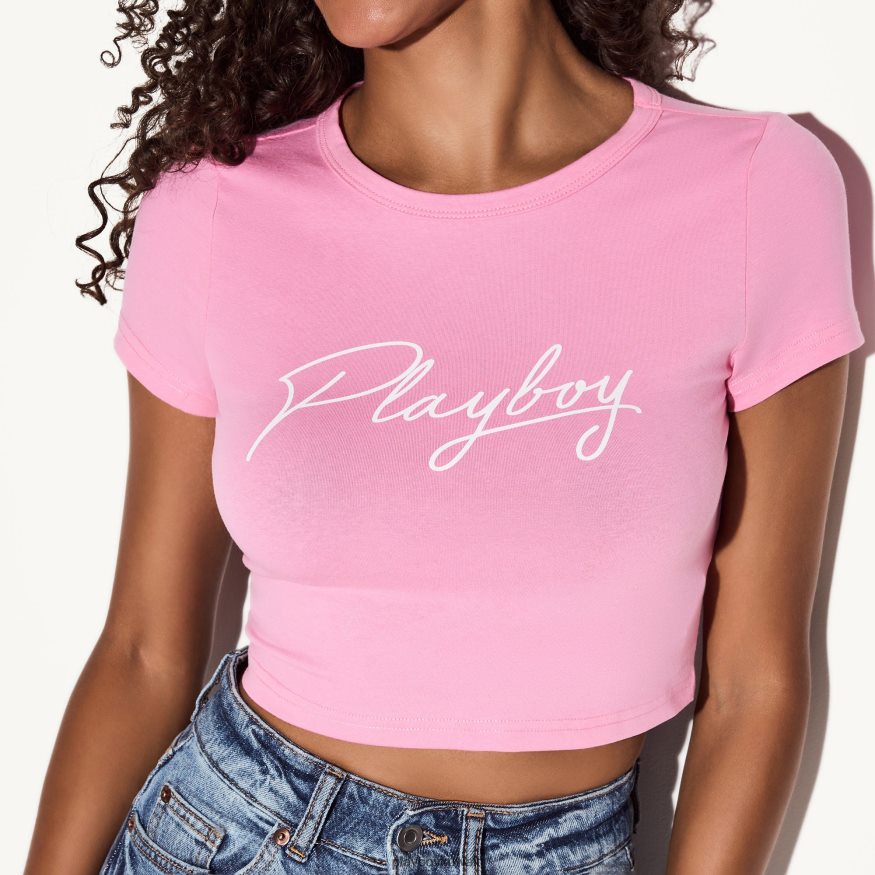Playboy نحيف تي شيرت الطفل الزاهي R820R1059 ملابس لون القرنفل