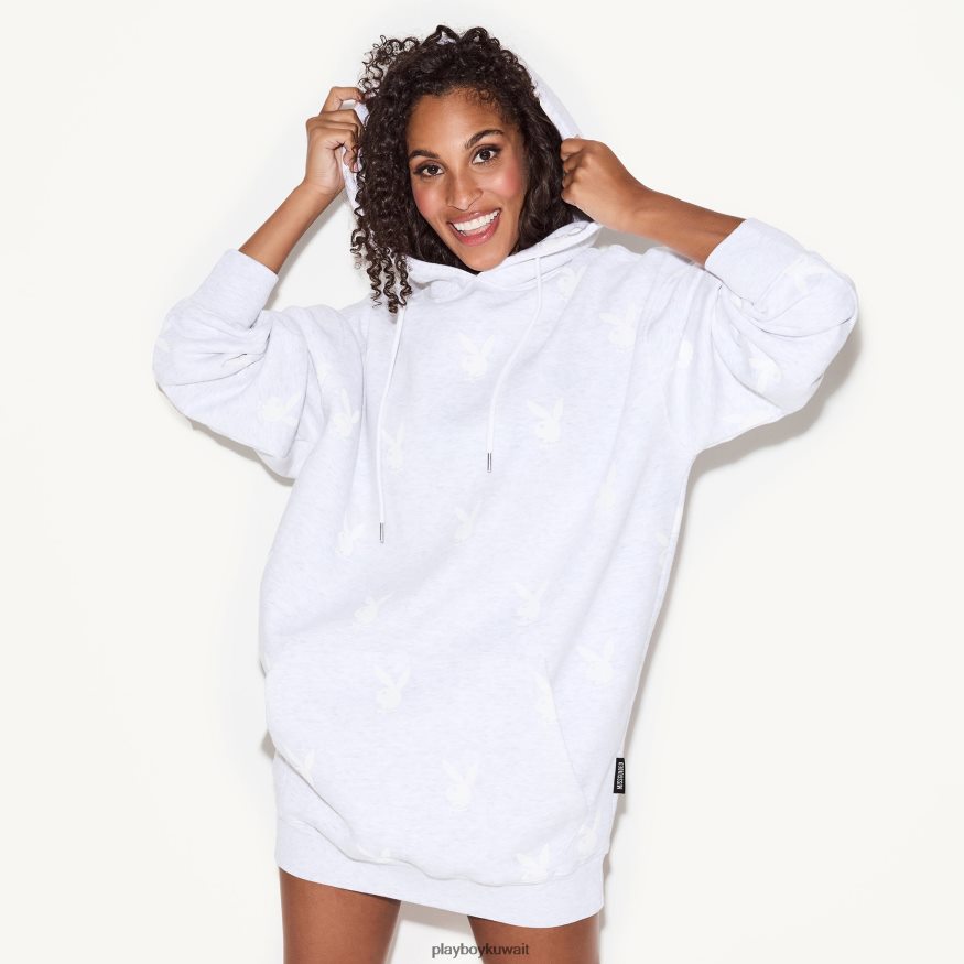 Playboy نحيف فستان هوديي للنادي الرياضي R820R1120 ملابس رمادي