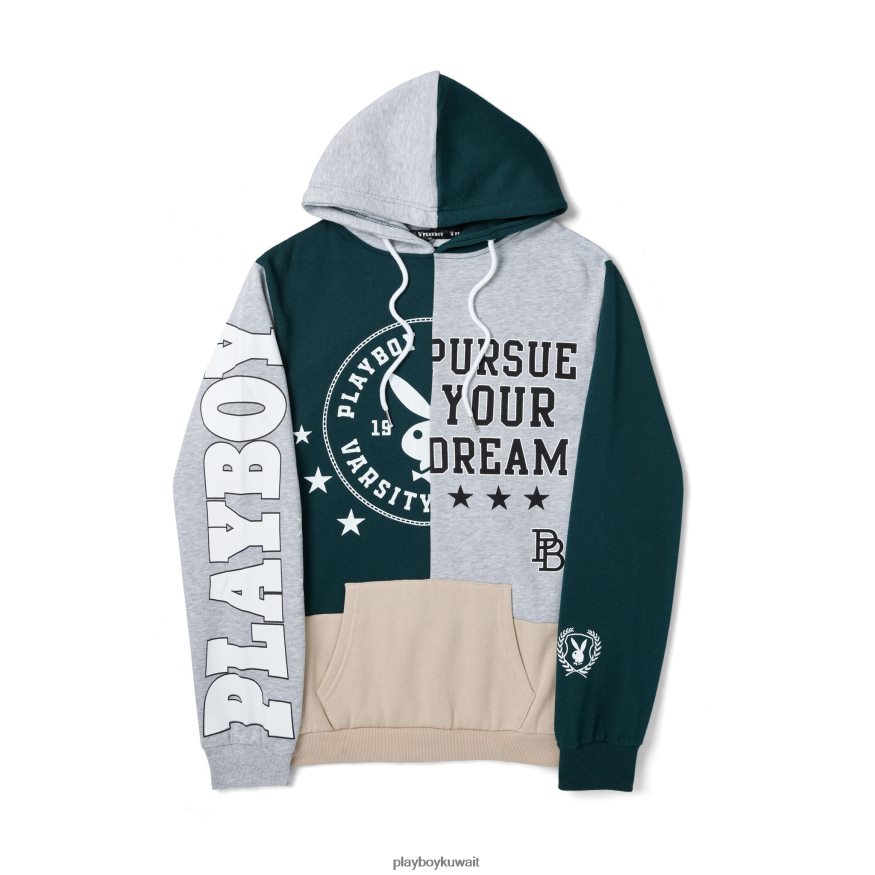 Playboy نحيف هوديي اسكواش R820R1136 ملابس أخضر