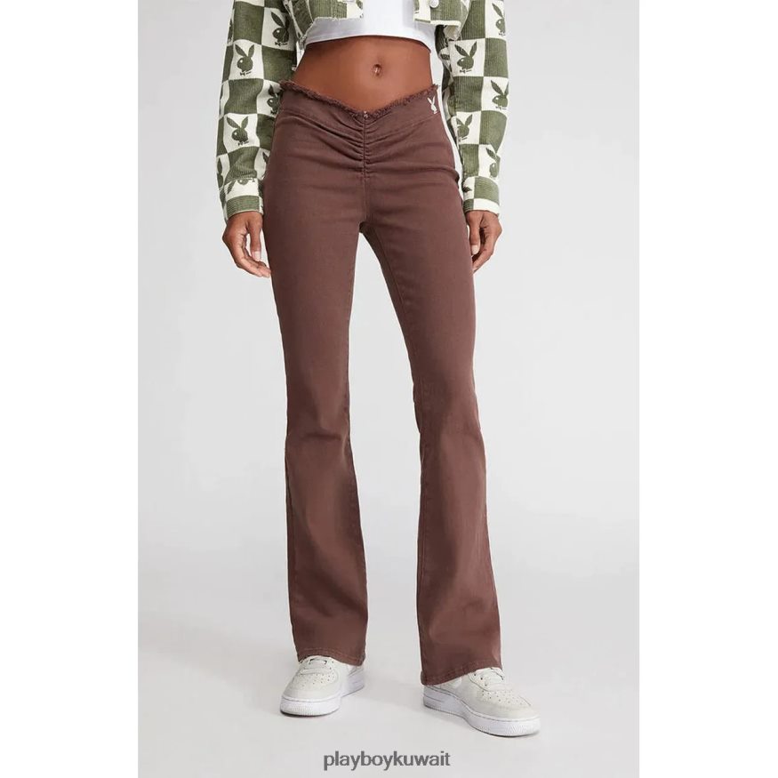 Playboy نحيف بنطال جينز منخفض الارتفاع R820R1195 ملابس بني
