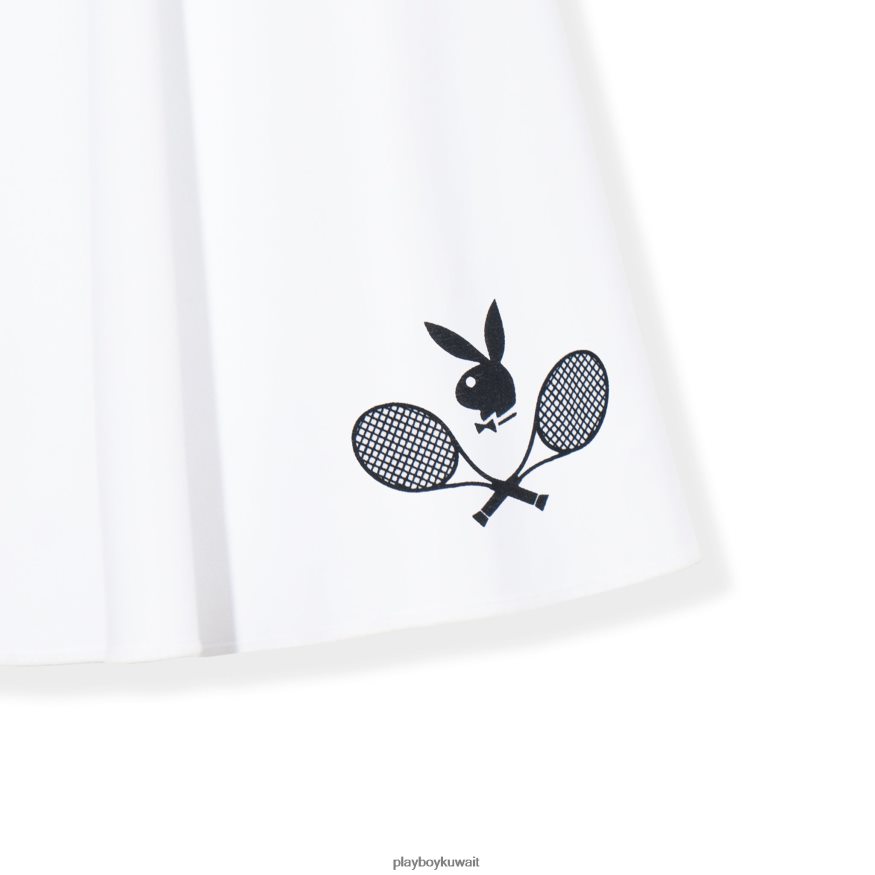 Playboy نحيف تنورة نادي التنس R820R1245 ملابس أبيض