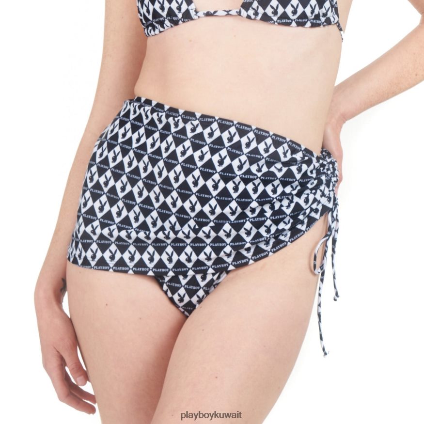 Playboy نحيف مونوغرام صغير ردائه R820R1275 ملابس أسود