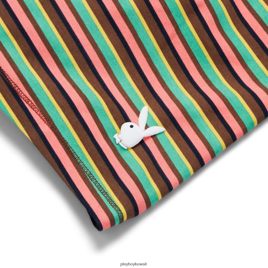 Playboy نحيف شورت راكب الدراجة النارية مخطط R820R1291 ملابس متعدد