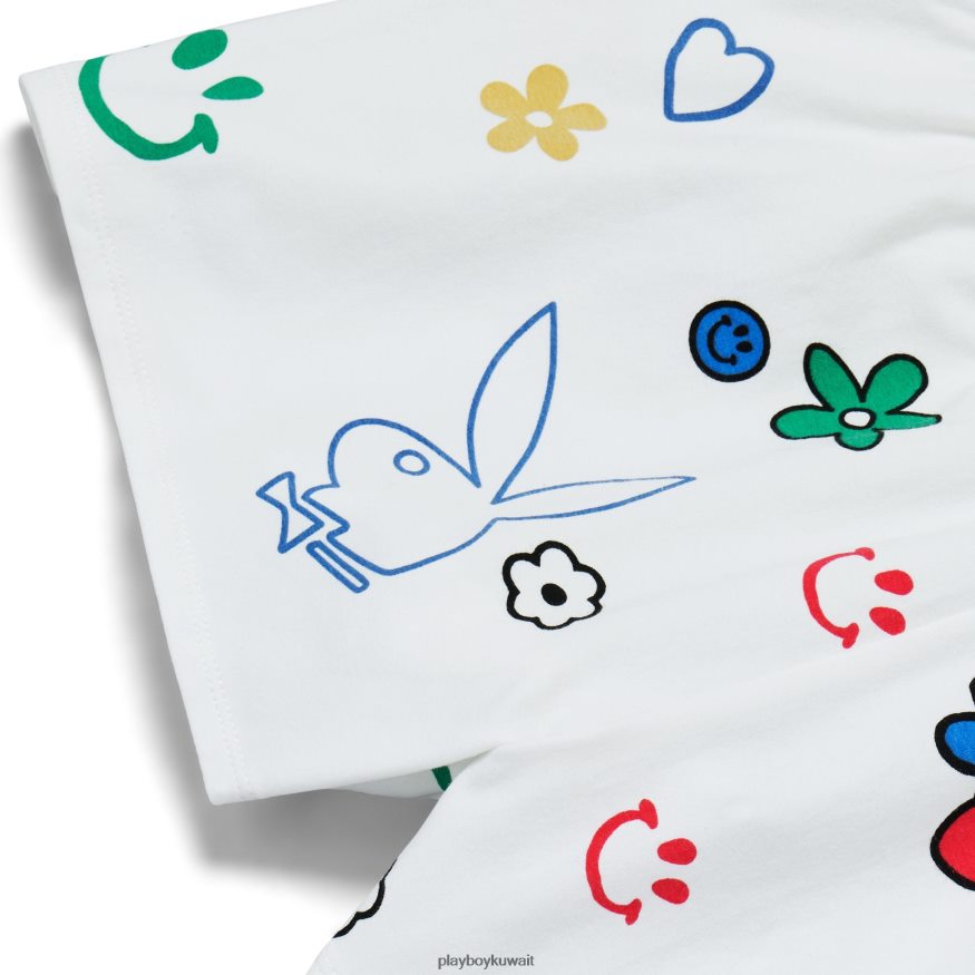 Playboy نحيف شورت سهل R820R1302 ملابس نجمة بيضاء/متعددة