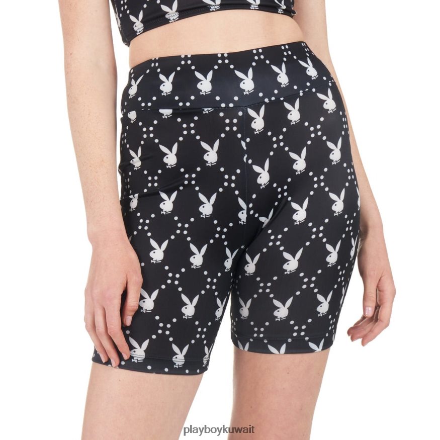 Playboy نحيف رأس أرنب يركب دراجة قصيرة R820R1305 ملابس أسود
