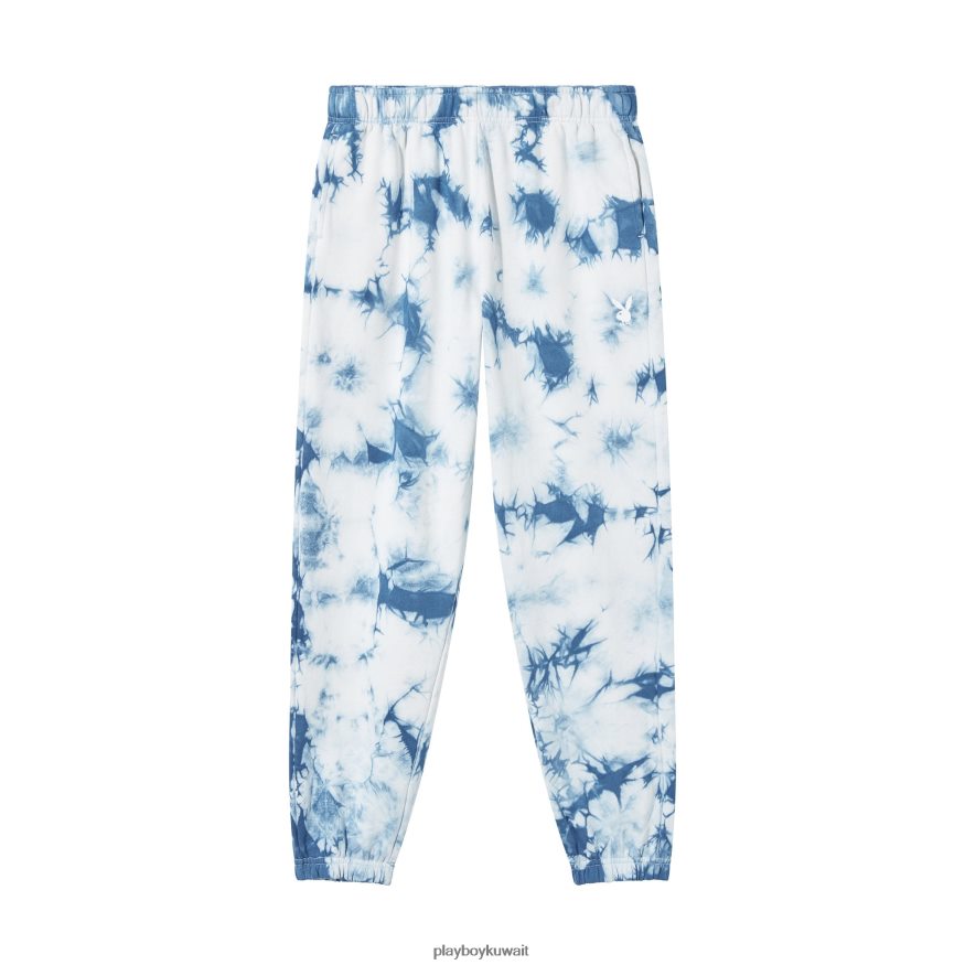 Playboy نحيف بنطال رياضي مصبوغ بالكريستال R820R1308 ملابس الكريستال الأزرق