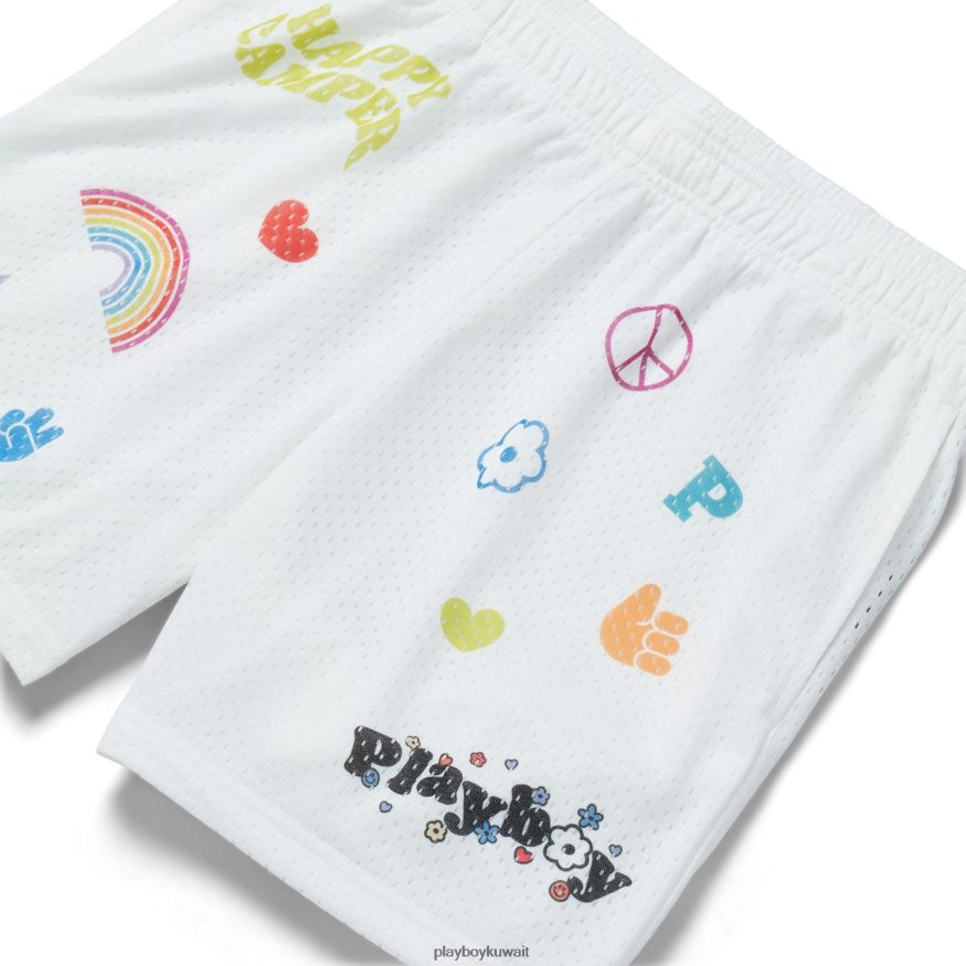 Playboy نحيف شورت كرة السلة R820R1336 ملابس نجمة بيضاء