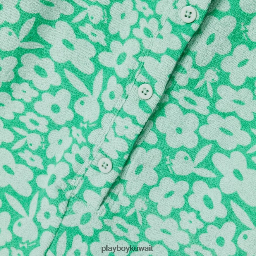 Playboy نحيف العربة تيري رومبير R820R1340 ملابس طباعة شجرة التنوب الخضراء