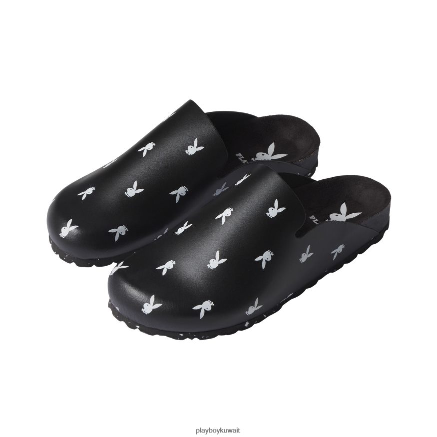 Playboy نحيف الشرائح الجلدية R820R1590 أحذية أسود