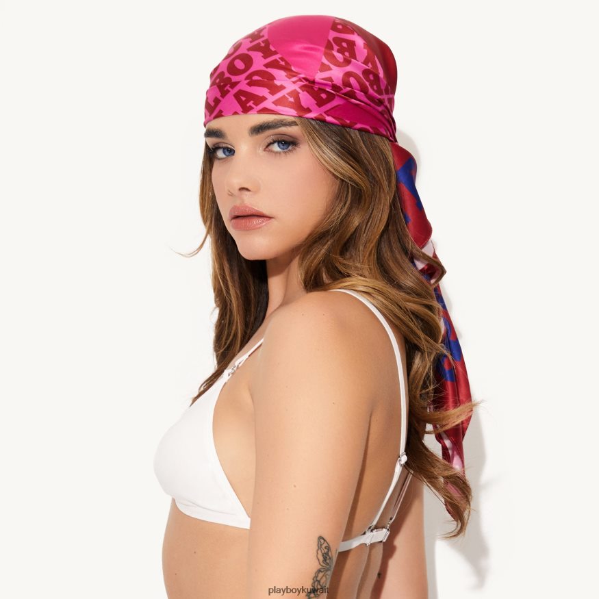 Playboy نحيف الأرنب في كل شيء وشاح R820R1595 ملحق لون القرنفل