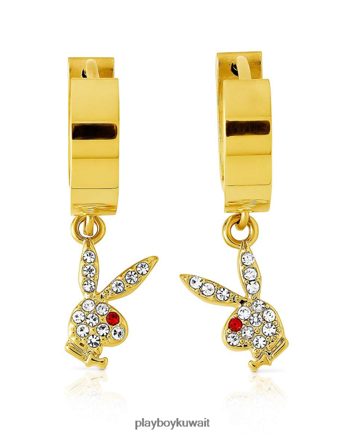 Playboy نحيف طوق هوجي على شكل أرنب وقرط ساحر متدلي R820R1608 ملحق ذهب