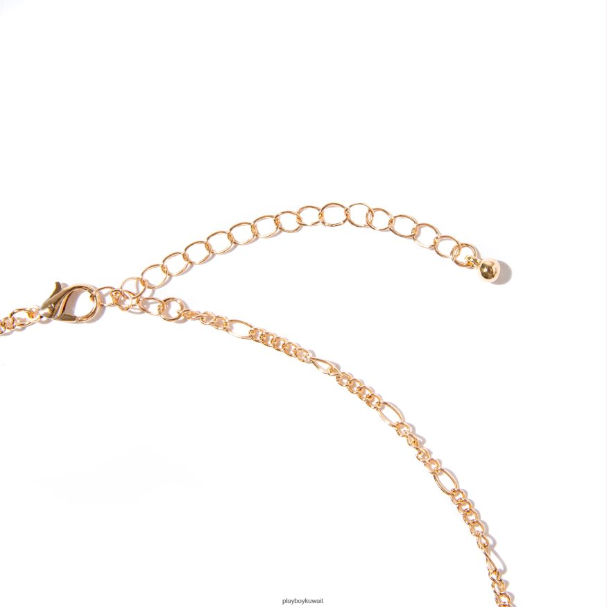 Playboy نحيف قلادة متدلية على شكل رأس أرنب R820R1624 ملحق ذهب