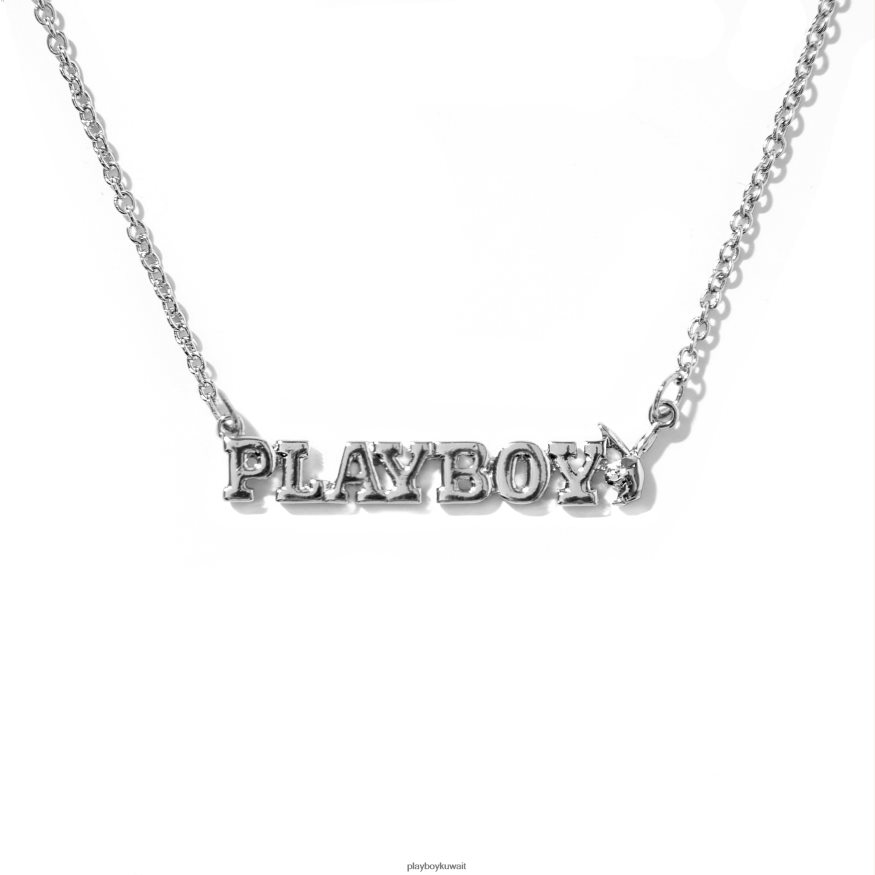 Playboy نحيف قلادة لوحة التسمية الرئيسية R820R1626 ملحق فضة