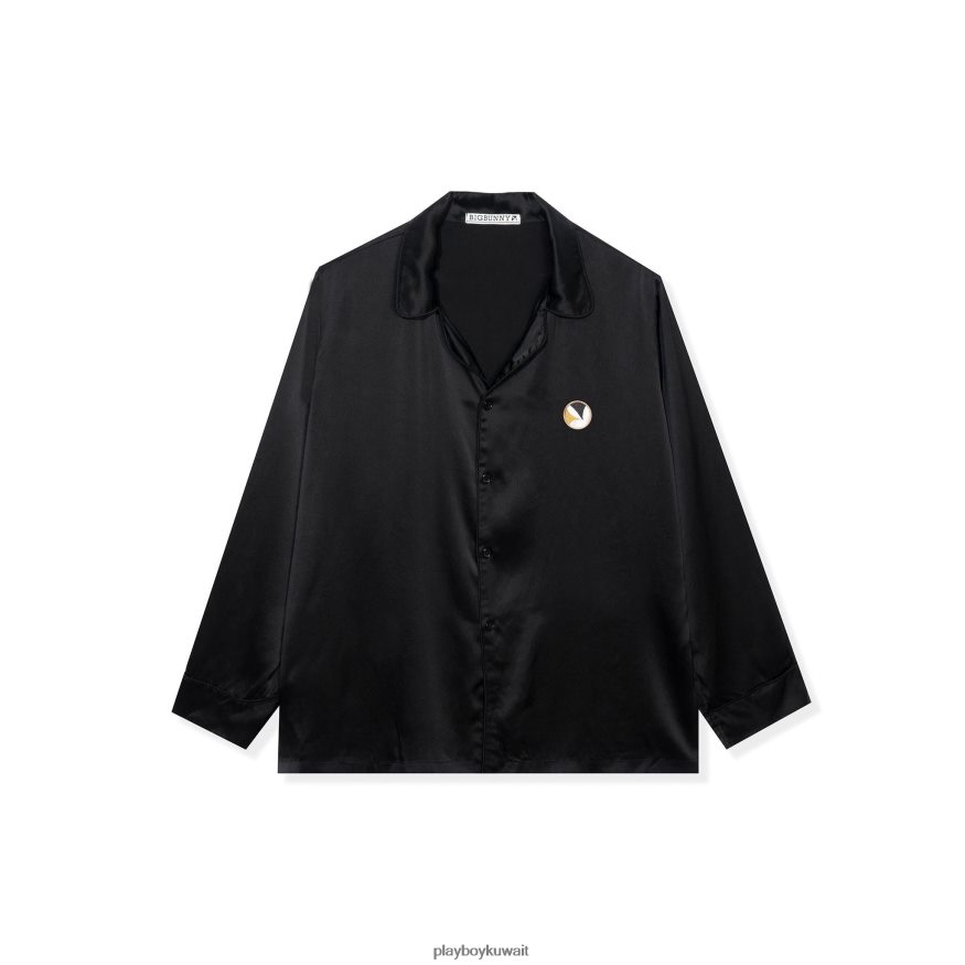 Playboy رجال زر حريري أسفل الياقة العلوية R820R269 ملابس الصدأ