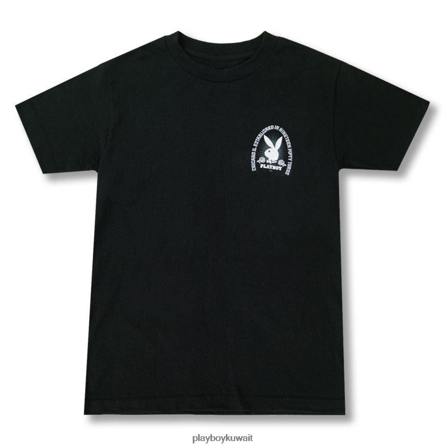 Playboy رجال لعب تي روز R820R26 ملابس أسود