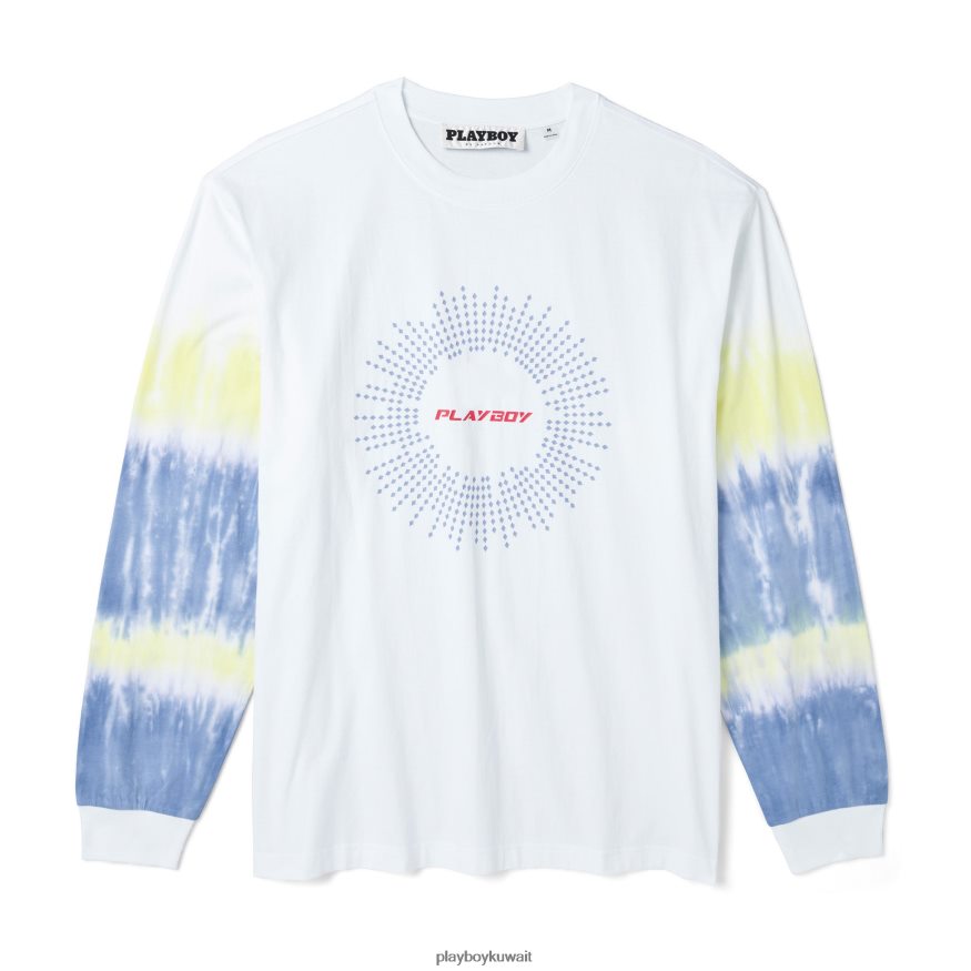 Playboy رجال تي شيرت دوار بأكمام طويلة R820R281 ملابس إبداعي