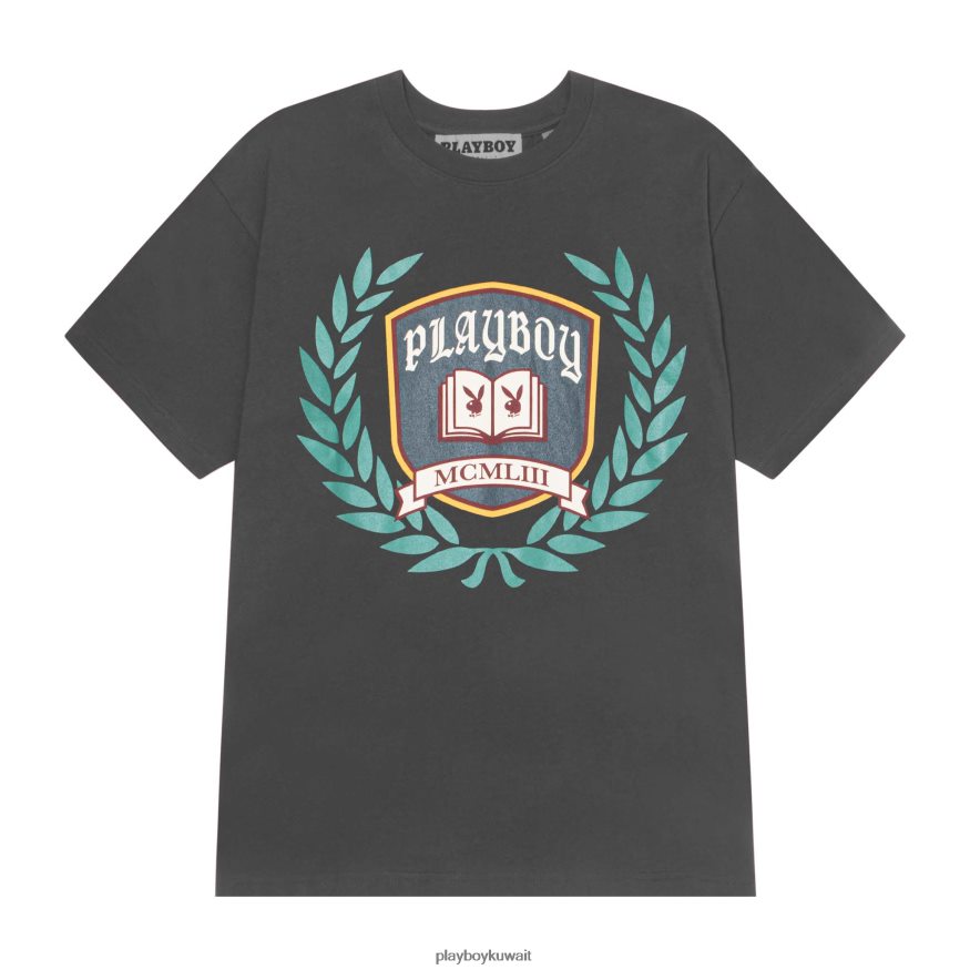 Playboy رجال تي شيرت دوري اللبلاب R820R296 ملابس أسود