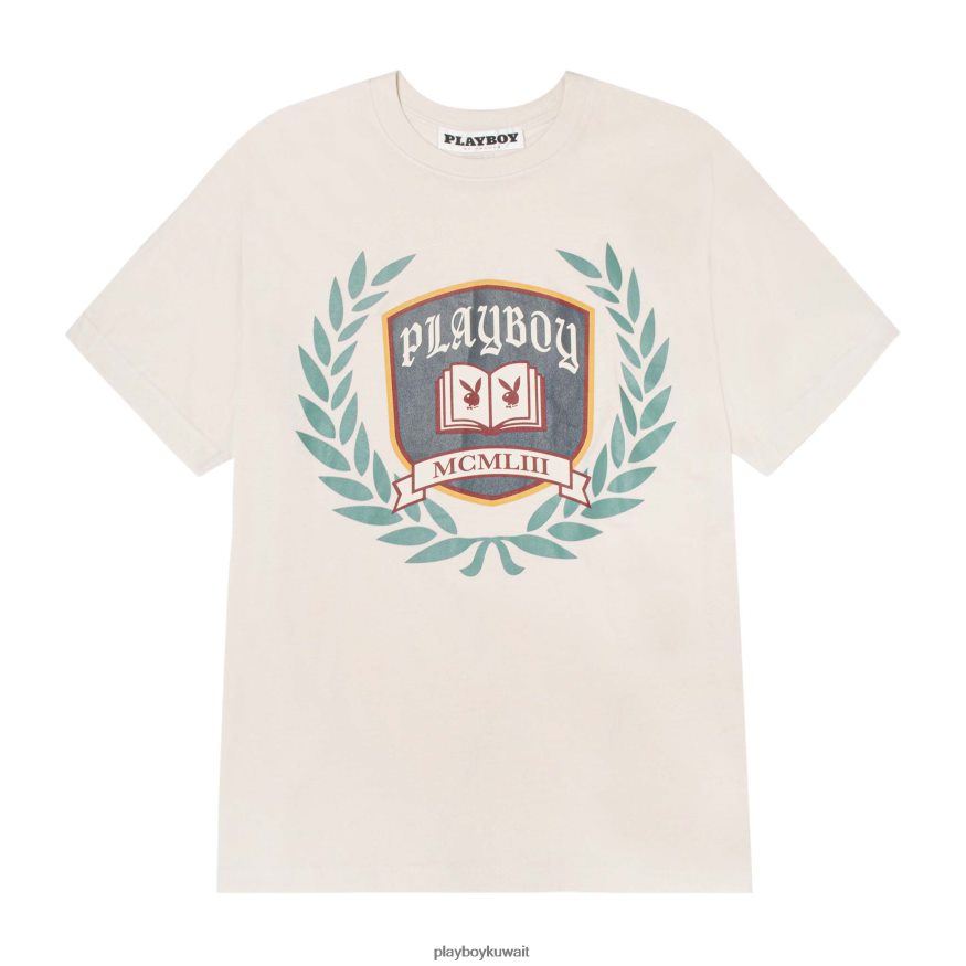 Playboy رجال تي شيرت دوري اللبلاب R820R297 ملابس قبالة الأبيض