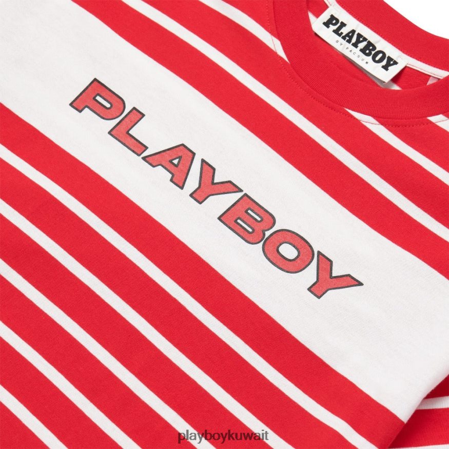 Playboy رجال تي شيرت مخطط إلكتروني R820R303 ملابس إبداعي