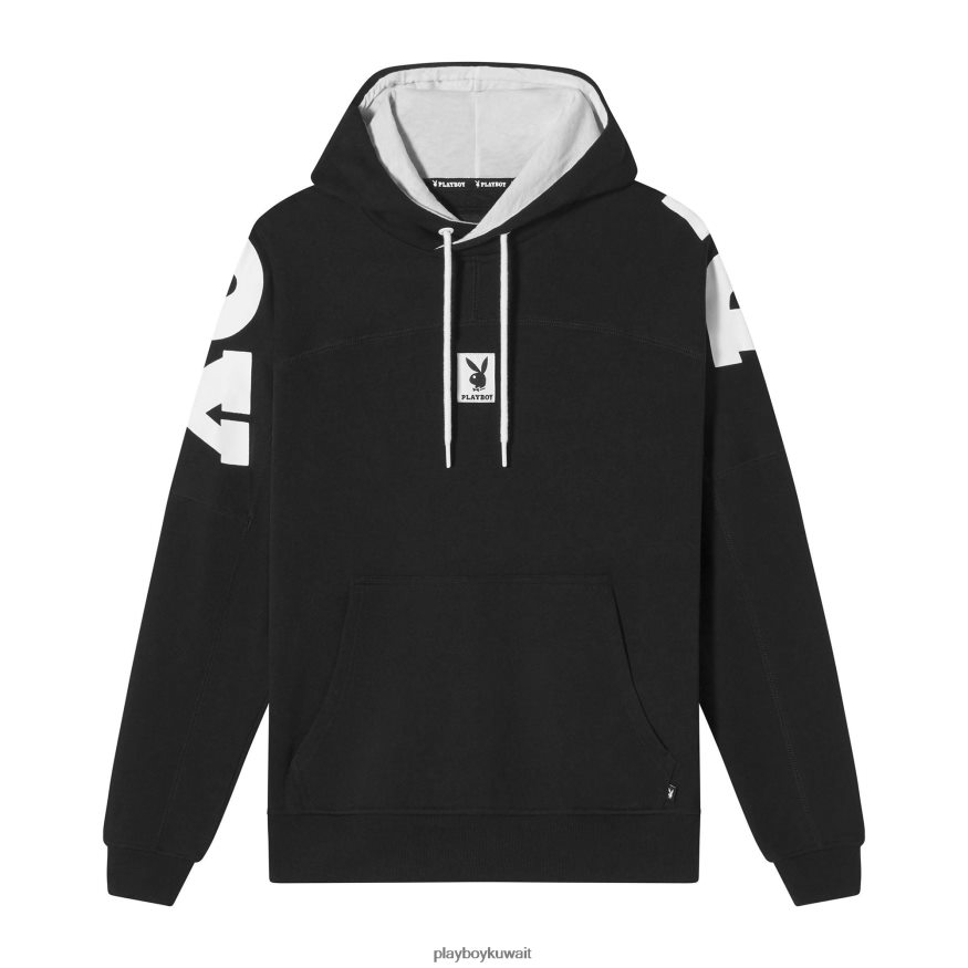 Playboy رجال هوديي على شكل أرنب R820R473 ملابس أسود