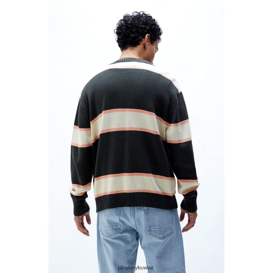 Playboy رجال سترة نظرة خاطفة R820R493 ملابس أسود