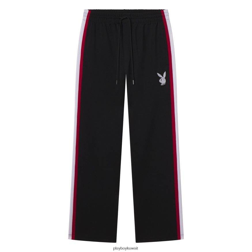 Playboy رجال بنطال رياضي مريح من المدرسة القديمة R820R541 ملابس أسود