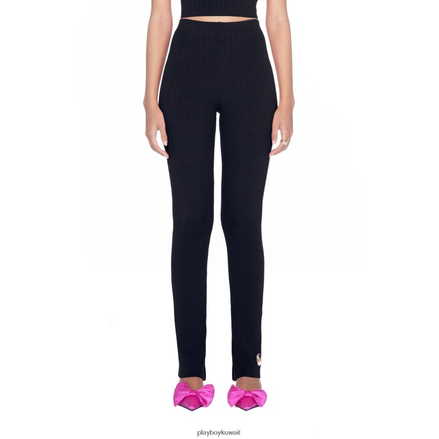 Playboy نحيف طماق مضلعة R820R657 ملابس أسود