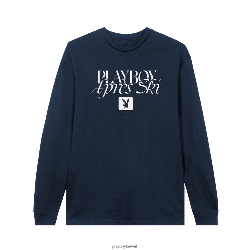 Playboy رجال ما بعد التزلج بأكمام طويلة R820R70 ملابس القوات البحرية