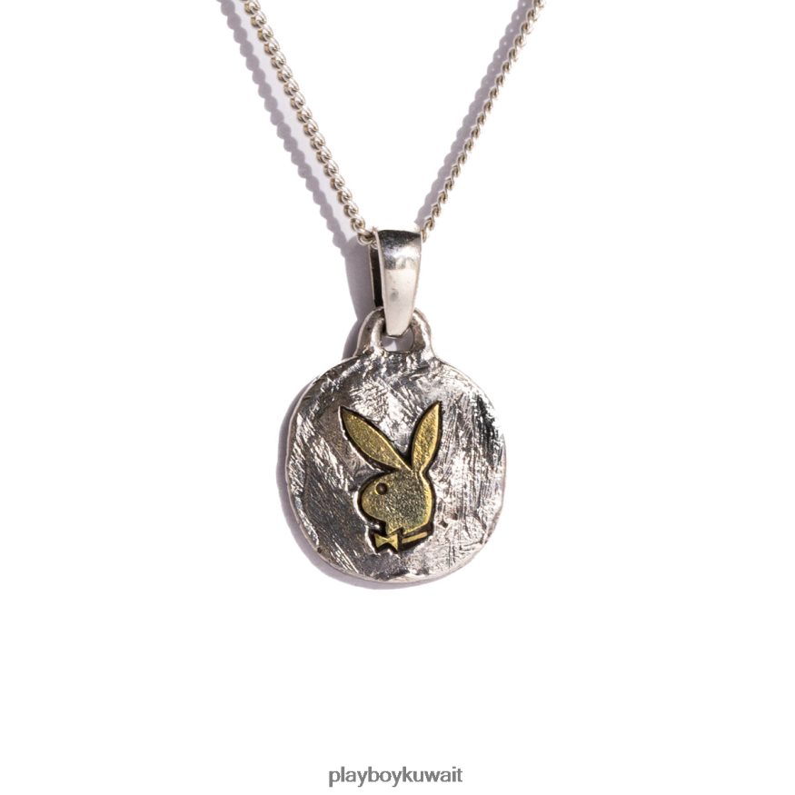 Playboy رجال قلادة على شكل عملة معدنية على شكل رأس أرنب R820R877 ملحق معدن مختلط