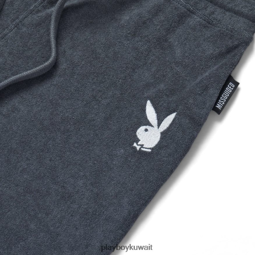 Playboy نحيف صالة قميص المتضخم ومجموعة قصيرة R820R947 ملابس رمادي