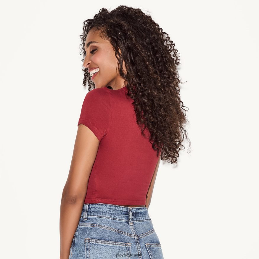 Playboy نحيف تي شيرت للأطفال على شكل رأس أرنب ياباني R820R956 ملابس أحمر