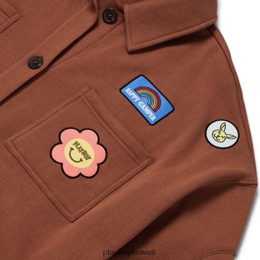 Playboy نحيف قميص بأزرار سفلية للتخييم R820R991 ملابس بلوط
