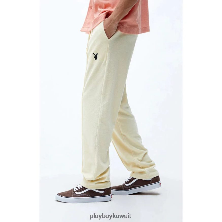 Playboy رجال لعب Sweatpant كريم المرمر بصيص R820R666 ملابس بريق المرمر