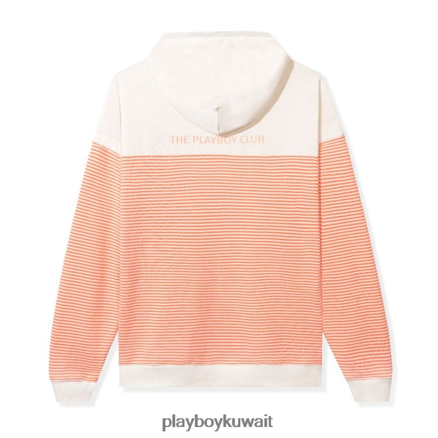 Playboy نحيف سترة بغطاء للرأس بسحاب ربع شريطي من VIP Club R820R1152 ملابس إبداعي