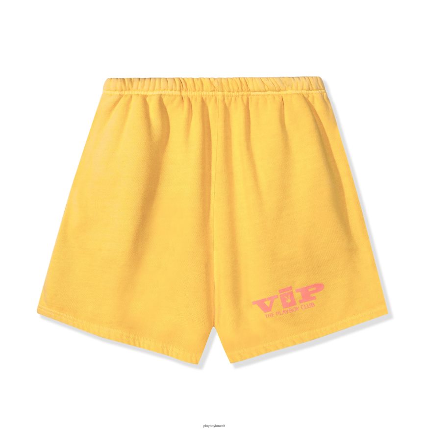 Playboy رجال عرق VIP Club قصير باللون الأصفر R820R652 ملابس إبداعي