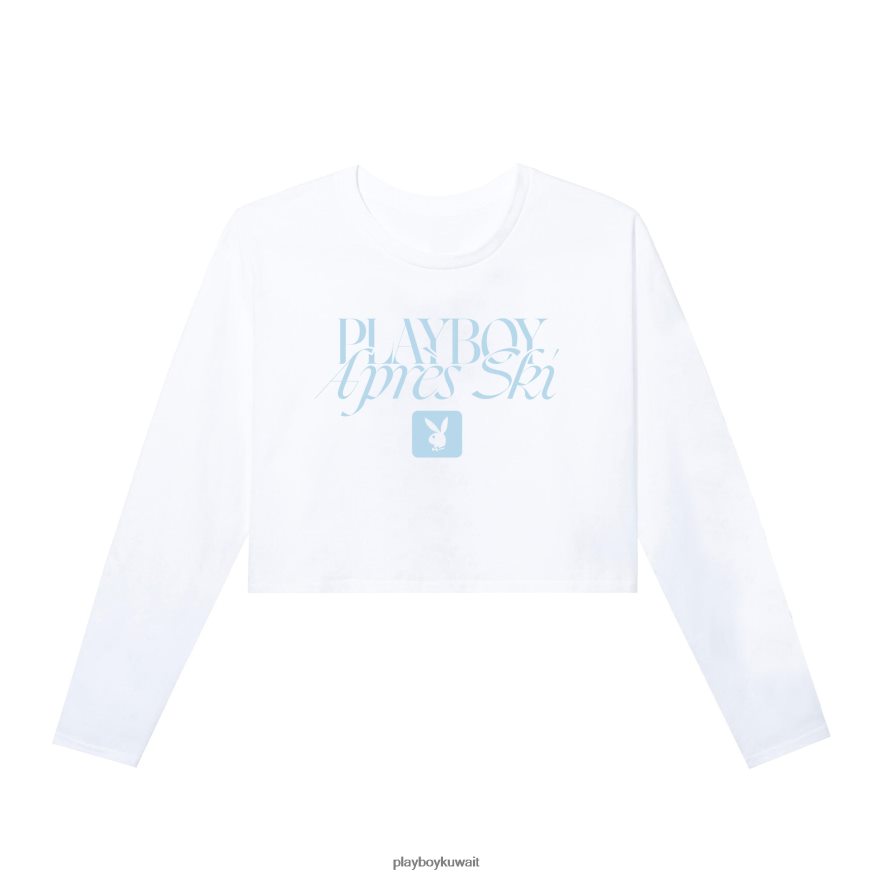 Playboy نحيف apres للتزلج اقتصاص كم طويل R820R963 ملابس أبيض