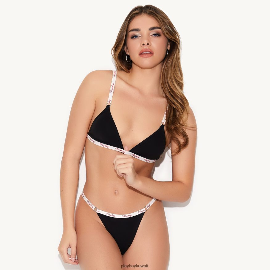 Playboy نحيف أساسيات مثلث bralette R820R1498 ملابس أسود