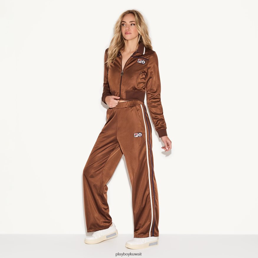 Playboy x FILA نحيف ماردي المسار بانت R820R1180 ملابس بني