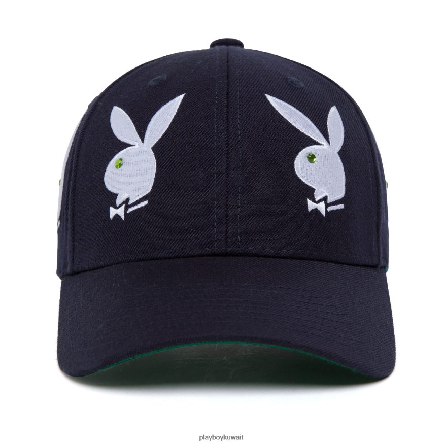 Playboy x HUF رجال قبعة من حجر الراين مكونة من 6 ألواح R820R788 ملحق القوات البحرية