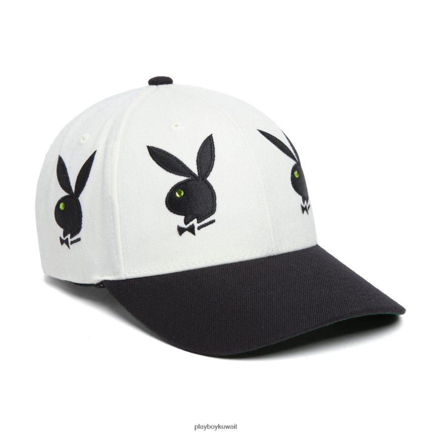Playboy x HUF رجال قبعة من حجر الراين مكونة من 6 ألواح R820R789 ملحق أبيض