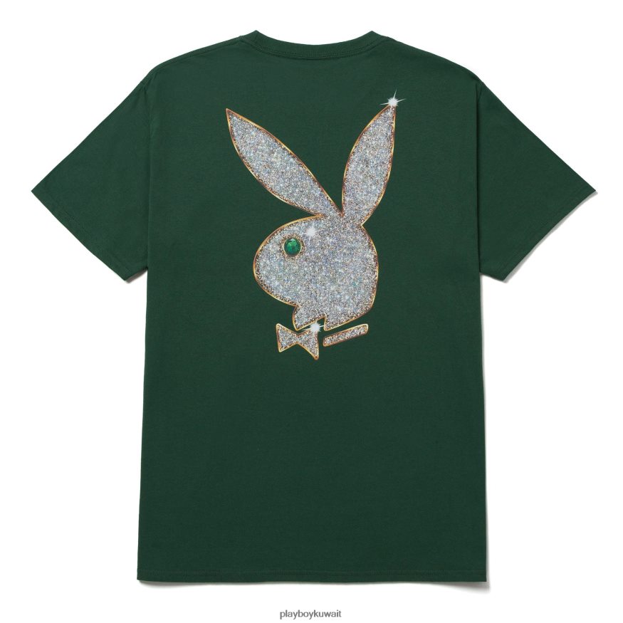 Playboy x HUF رجال تي شيرت برأس أرنب R820R319 ملابس أخضر